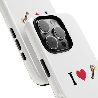 I Love Baseball Vibe Phone Case - Tough Cases for Sports Lovers, Gifts for Athletes, Fun Accessories, iPhone and Android Compatible