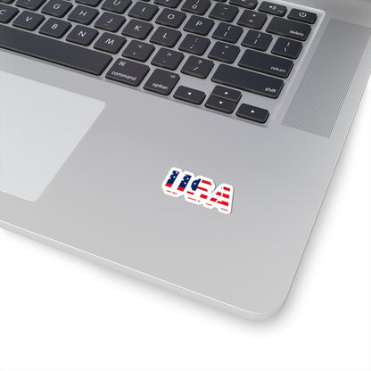USA Flag Kiss-Cut Stickers | patriotic decor, laptop stickers, USA pride, July 4th decorations, personalized gifts