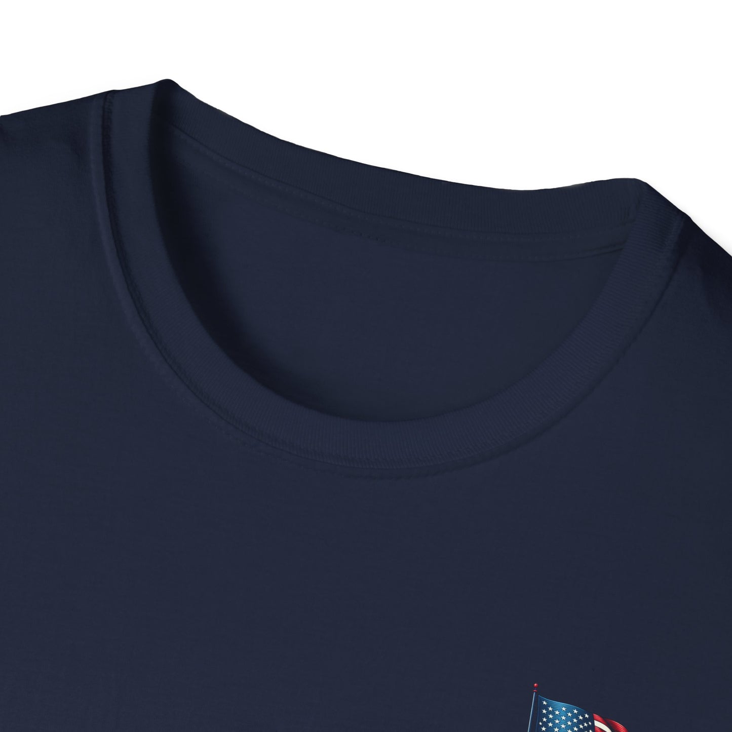 Patriotic Unisex Softstyle T-Shirt, American Flag Tee, USA Pride Shirt, Perfect for Independence Day, Casual Wear