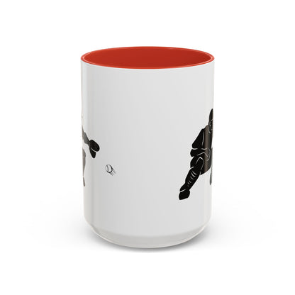 Baseball Catcher Coffee Mug, Sports Gift for Coaches, Black Accent Mug for Fans, Perfect for Birthdays & Celebrations, Unique Cup