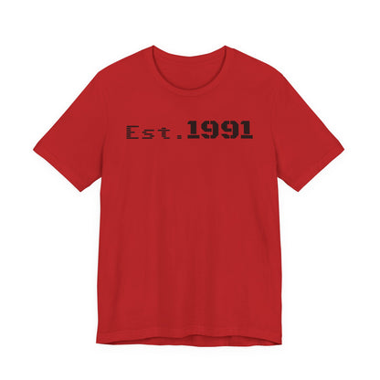 Established 1991 Unisex Jersey Tee | Vintage Anniversary Gift | Casual Wear, Birthday Shirt, Retro Style, Statement Tee, Gift for Him/Her