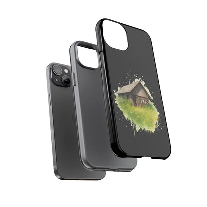 Rustic Farmhouse Phone Case, Cute Cottage Design, Tough Cases for Nature Lovers, Eco-Friendly Gift, Customizable Tech Accessories