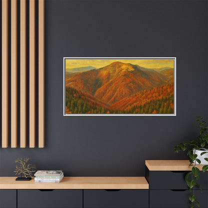 Autumn Landscape Wall Art, Cozy Home Decor, Nature Print, Framed Canvas, Fall Decorations, Gift Idea for Art Lovers