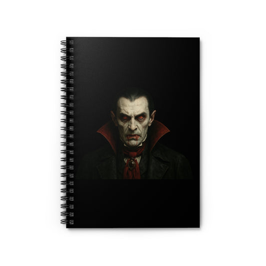 Vampire-Themed Spiral Notebook - Perfect for Writing and Sketching, Halloween Decor, Gift for Horror Fans, Journaling, School Essentials