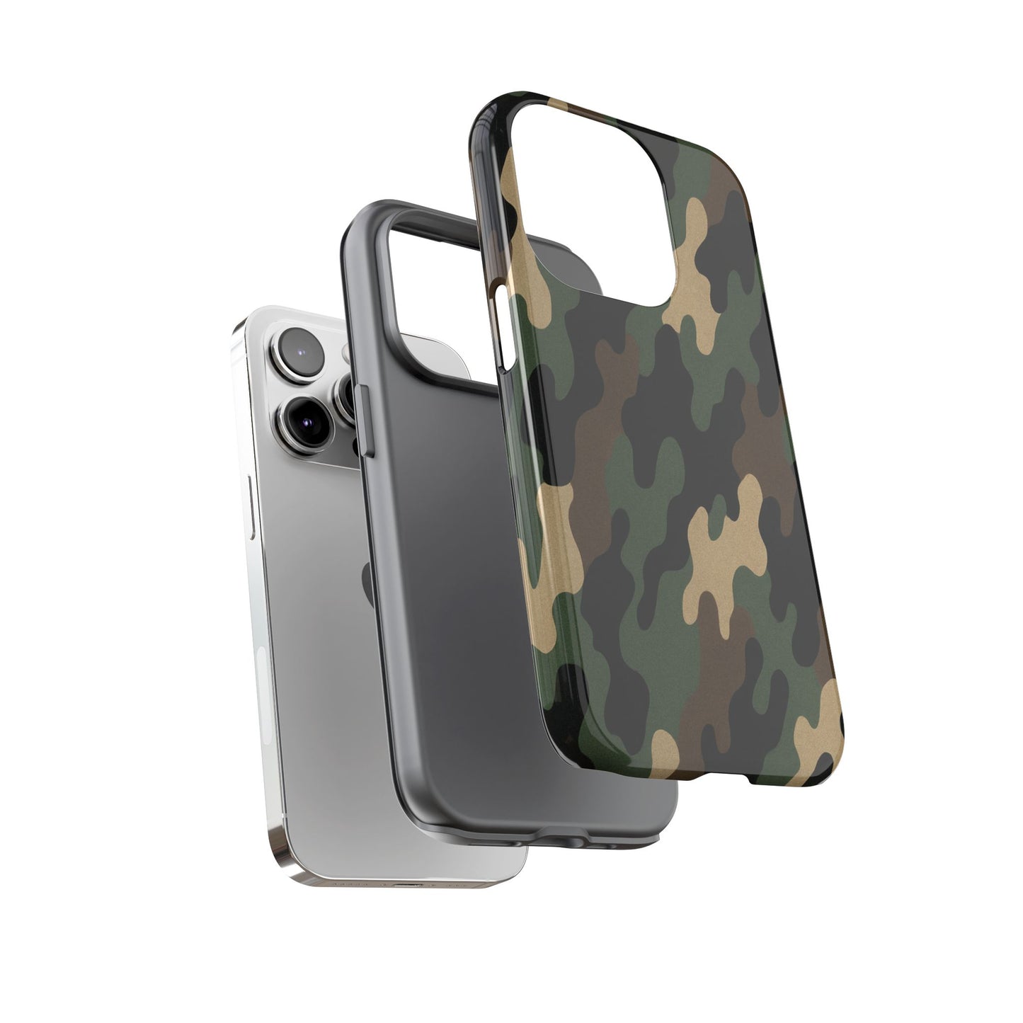 Camouflage Phone Case, Tough Cases, Military Style, Unique Phone Accessories, Gift for Him, Durable Phone Cover