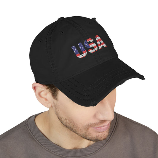 Dad Hat - Distressed USA Patriotic Baseball Cap - product image