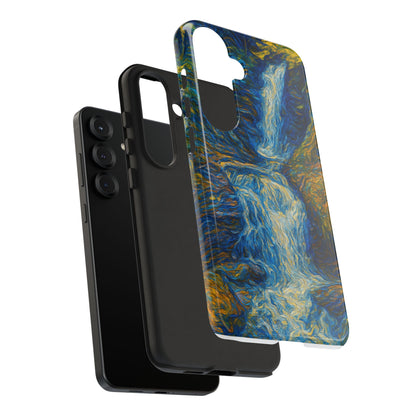Artistic Phone Case - Waterfall Design, Unique Gift, Phone Accessory, Nature Lover, Original Artwork