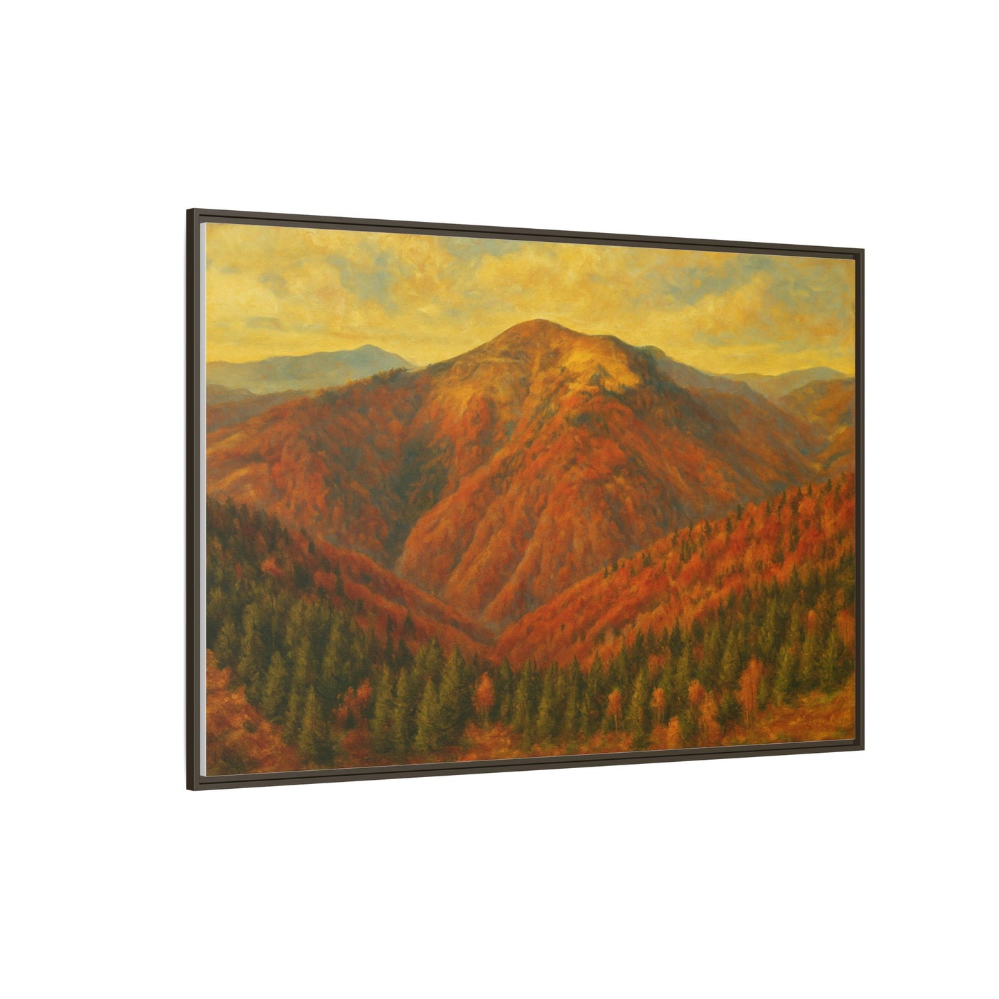 Autumn Landscape Wall Art, Cozy Home Decor, Nature Print, Framed Canvas, Fall Decorations, Gift Idea for Art Lovers