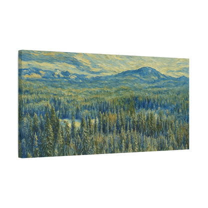 Scenic Landscape Canvas Print, Rustic Home Decor, Wall Art for Nature Lovers, Gift for Art Enthusiasts, Serene Forest Artwork