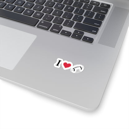 I Love Football -Cut Stickers | Sports Love Decals, Laptop Stickers, Gift for Football Fans, Sticker for Sports Enthusiasts, Home Decor