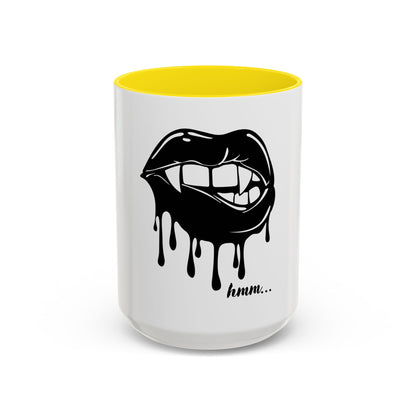Vampire Lip Accent Coffee Mug - 11oz & 15oz - Unique Halloween Gift
