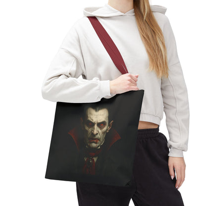 Vampire Haunted Tote Bag, Spooky Shopping Bag, Halloween Accessory, Gothic Style Handbag, Perfect for Halloween Parties, Unisex Tote