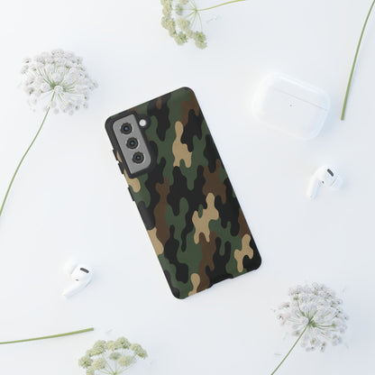 Camouflage Phone Case, Tough Cases, Military Style, Unique Phone Accessories, Gift for Him, Durable Phone Cover