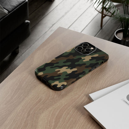 Camouflage Phone Case, Tough Cases, Military Style, Unique Phone Accessories, Gift for Him, Durable Phone Cover