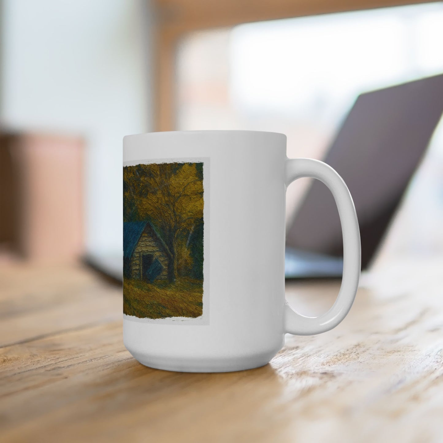 Rustic Cabin Ceramic Mug - Cozy Coffee Cup, Handmade Gift for Nature Lovers, Perfect for Home or Office, Great for Christmas, [...]