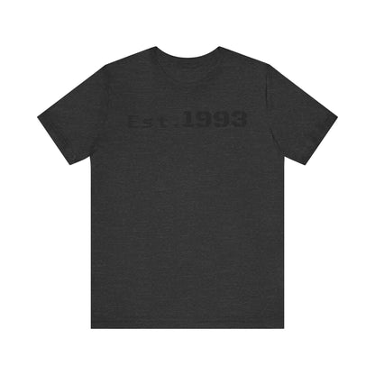 Est. 1993 Unisex Short Sleeve Tee - Perfect for Birthdays, Nostalgia, Casual Wear, Gifts, and Celebrations