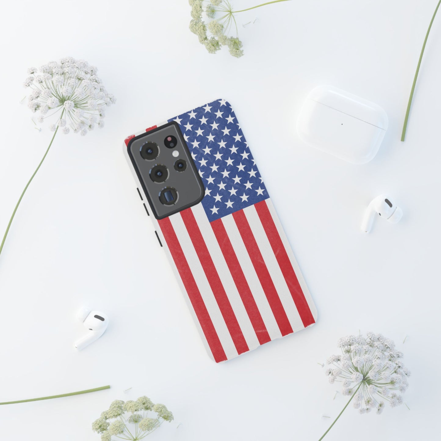Patriotic Phone Case - Tough Cases for Veterans, USA Lovers, Independence Day, Memorial Day, Flag Design