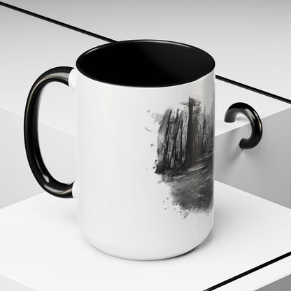 Moody Abstract Forest Coffee Mug | Unique Gift for Nature Lovers, Cozy Home Decor, Perfect for Coffee, Tea, and Hot Chocolate