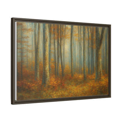 Autumn Forest Canvas Art, Framed Wall Decor, Rustic Home Decor, Nature Artwork, Gift for Nature Lovers