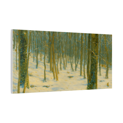 Winter Forest Matte Canvas Art Print, Nature Decor, Stretched Wall Art, Home Decor, Rustic Cabin Decoration, Gift for Nature Lovers