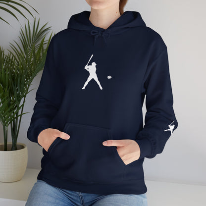 Sporty Unisex Baseball Hooded Sweatshirt, Casual Hoodie for Athletes, Perfect for Gifts, Comfy Streetwear, Ideal for Sports Events, Personal Use