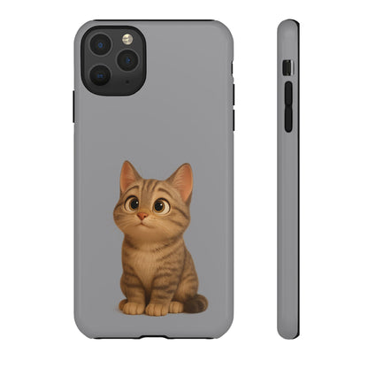 Cute Cat Phone Case, Kawaii Pet Accessory, Gift for Cat Lovers, Animal Phone Cover for Kids, Unique Kitty Design, Birthdays, Holidays