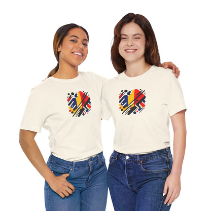 Artistic Heart Unisex Jersey Tee - Vibrant Graphic Tee, Casual Wear, Gift for Art Lovers, Birthday Surprise, Everyday Comfort