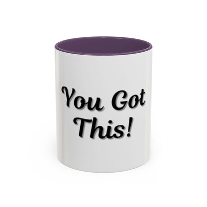 Inspirational Accent Coffee Mug - "You Got This!" - Perfect for Motivation & Gifts