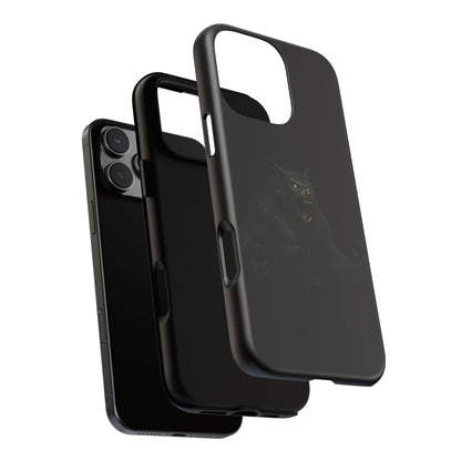 Werewolf Phone Case, Tough Cases, Black Panther Design, Gift for Animal Lovers, Phone Accessories, Fierce Phone Protection