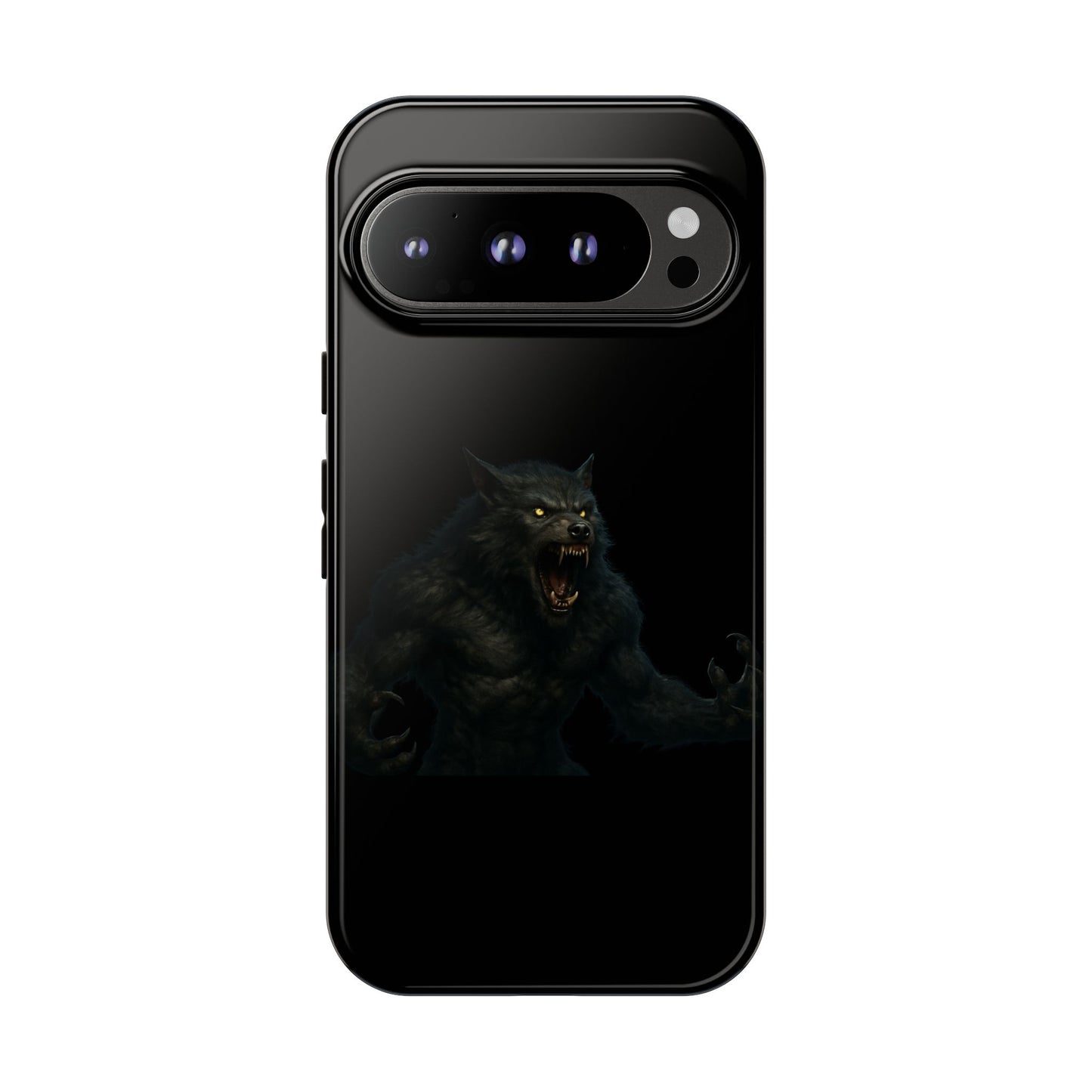 Werewolf Phone Case, Tough Cases, Black Panther Design, Gift for Animal Lovers, Phone Accessories, Fierce Phone Protection