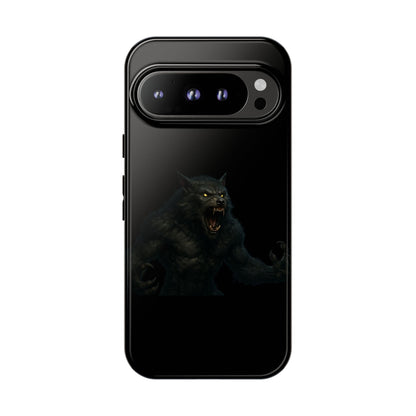 Werewolf Phone Case, Tough Cases, Black Panther Design, Gift for Animal Lovers, Phone Accessories, Fierce Phone Protection