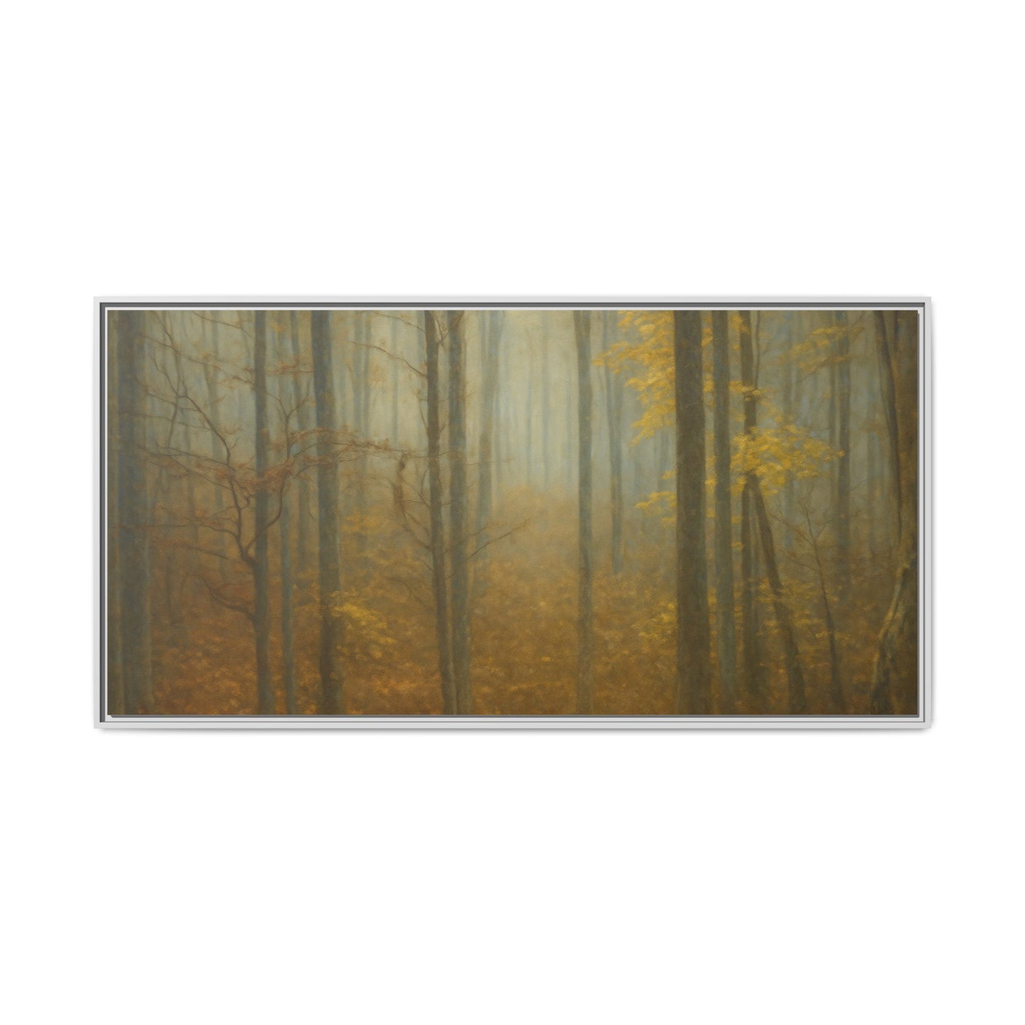 Framed Matte Canvas Art | Serenity in the Forest | Nature Wall Decor, Home Gallery, Cozy Living Room, Gift for Nature Lovers
