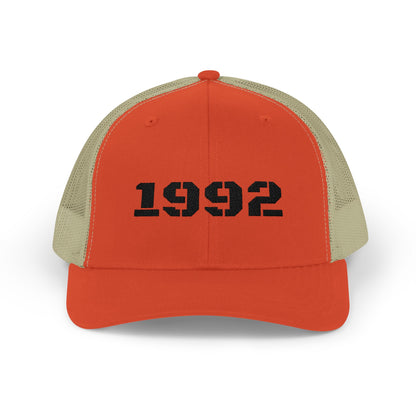Vintage Year 1992 Snapback Trucker Cap, Retro Hat, Birthday Gift, Casual Wear, Personalized Cap, Unisex Accessory