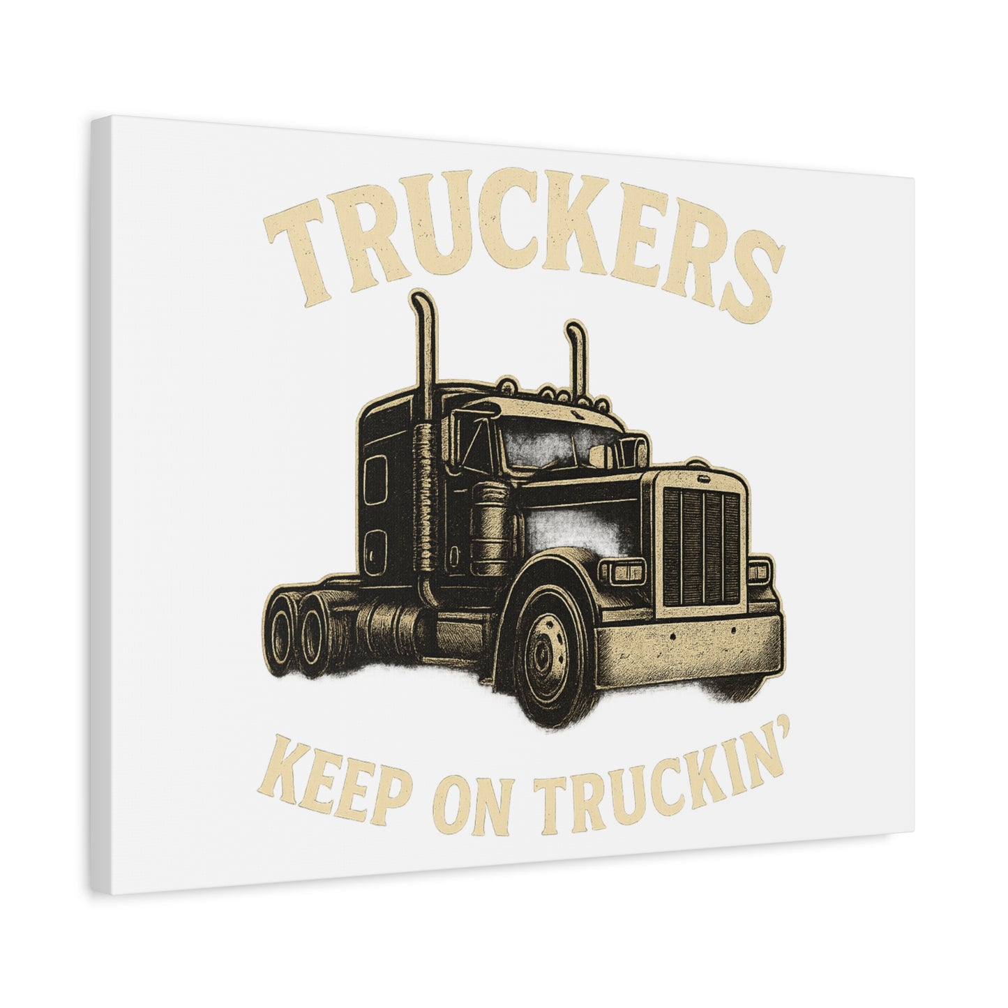 Truckers Canvas Wall Art, Keep on Truckin' Decor, Gift for Drivers, Trucking Artwork, Transportation Gift