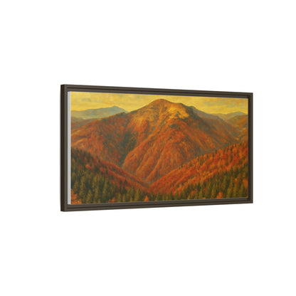 Autumn Landscape Wall Art, Cozy Home Decor, Nature Print, Framed Canvas, Fall Decorations, Gift Idea for Art Lovers