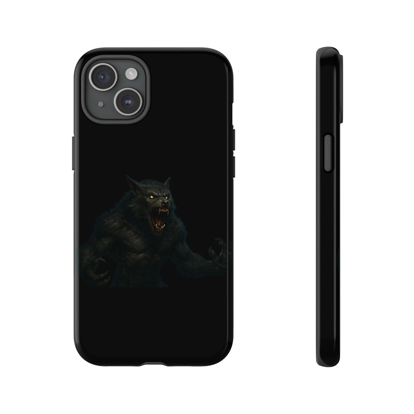 Werewolf Phone Case, Tough Cases, Black Panther Design, Gift for Animal Lovers, Phone Accessories, Fierce Phone Protection
