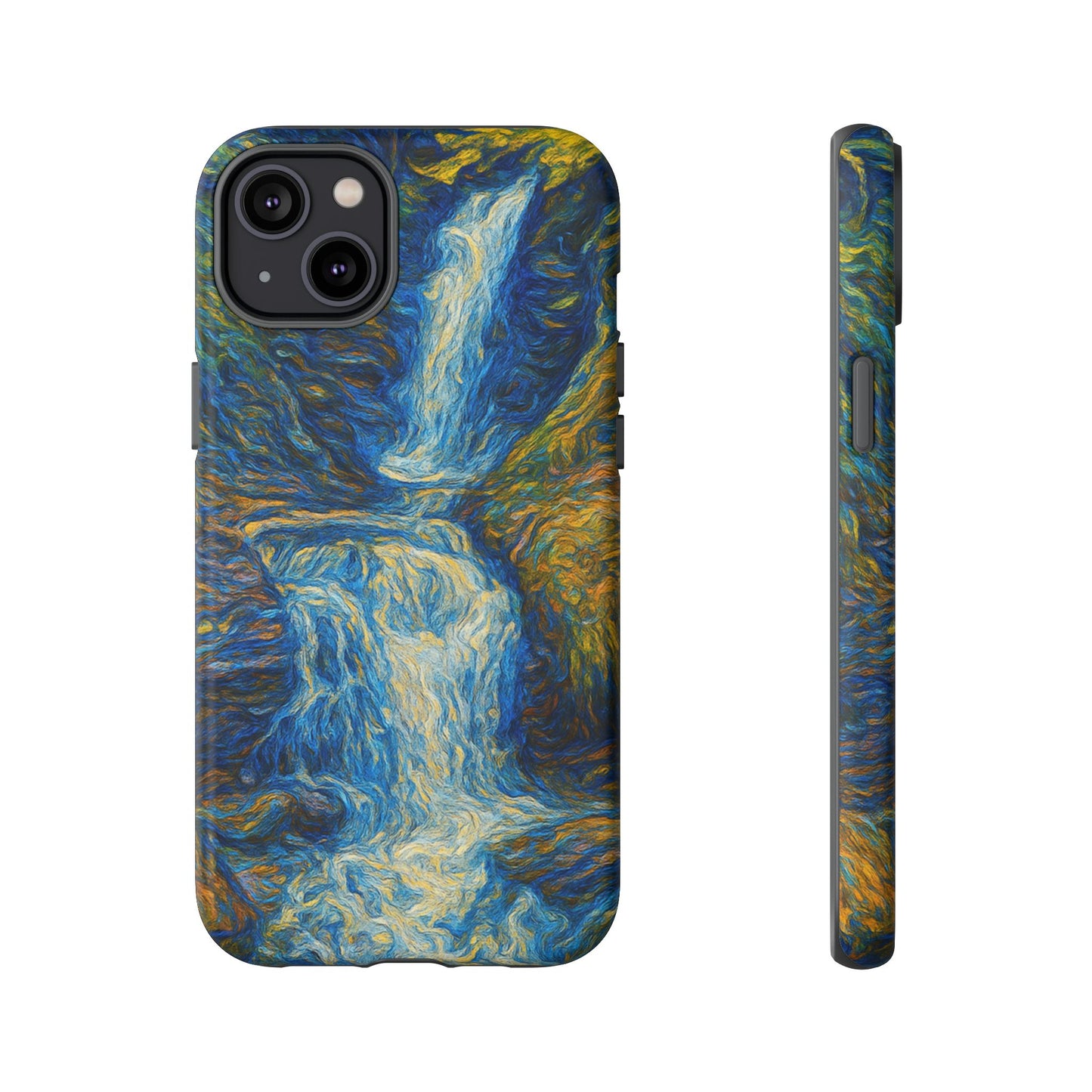 Artistic Phone Case - Waterfall Design, Unique Gift, Phone Accessory, Nature Lover, Original Artwork