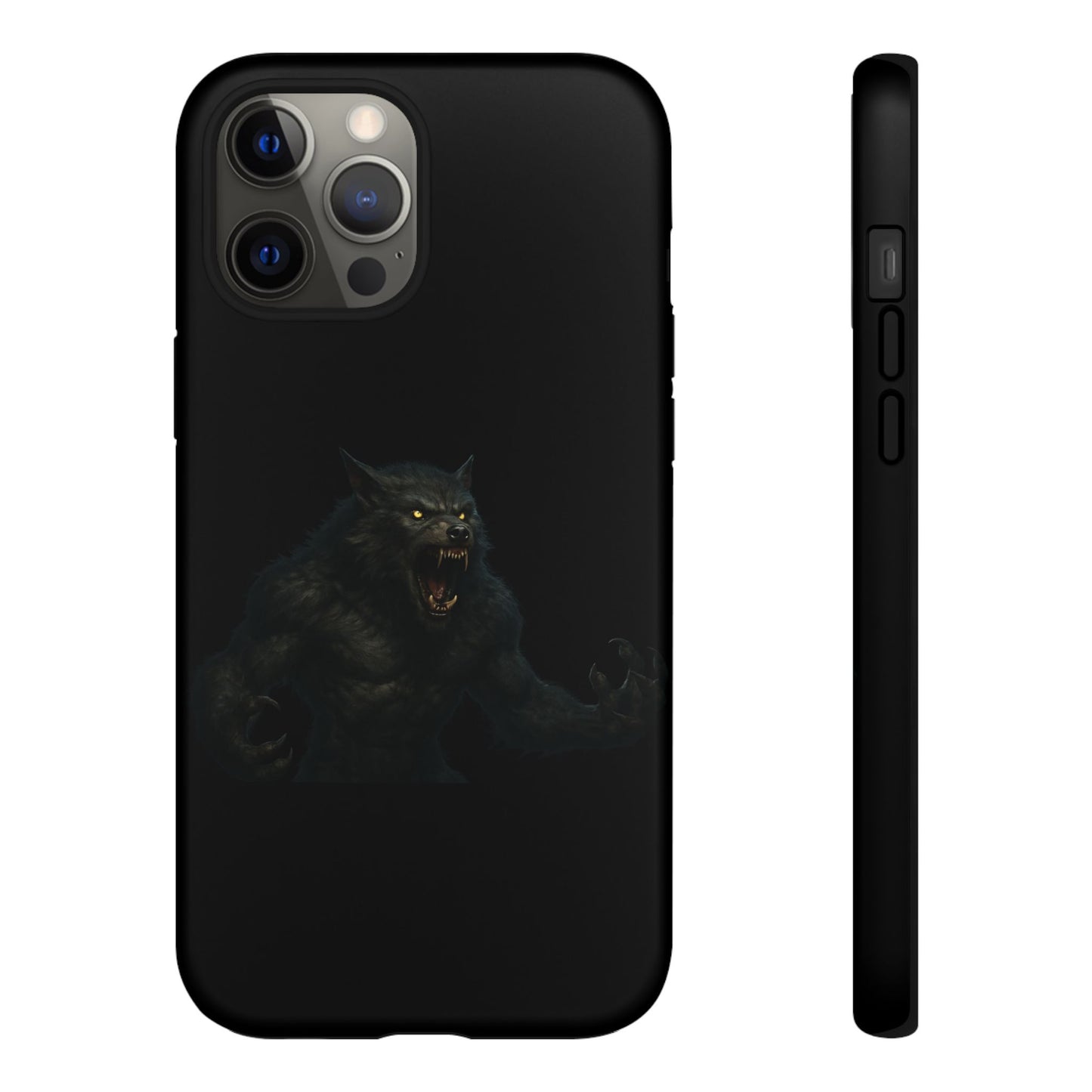 Werewolf Phone Case, Tough Cases, Black Panther Design, Gift for Animal Lovers, Phone Accessories, Fierce Phone Protection
