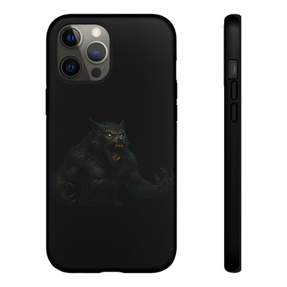 Werewolf Phone Case, Tough Cases, Black Panther Design, Gift for Animal Lovers, Phone Accessories, Fierce Phone Protection