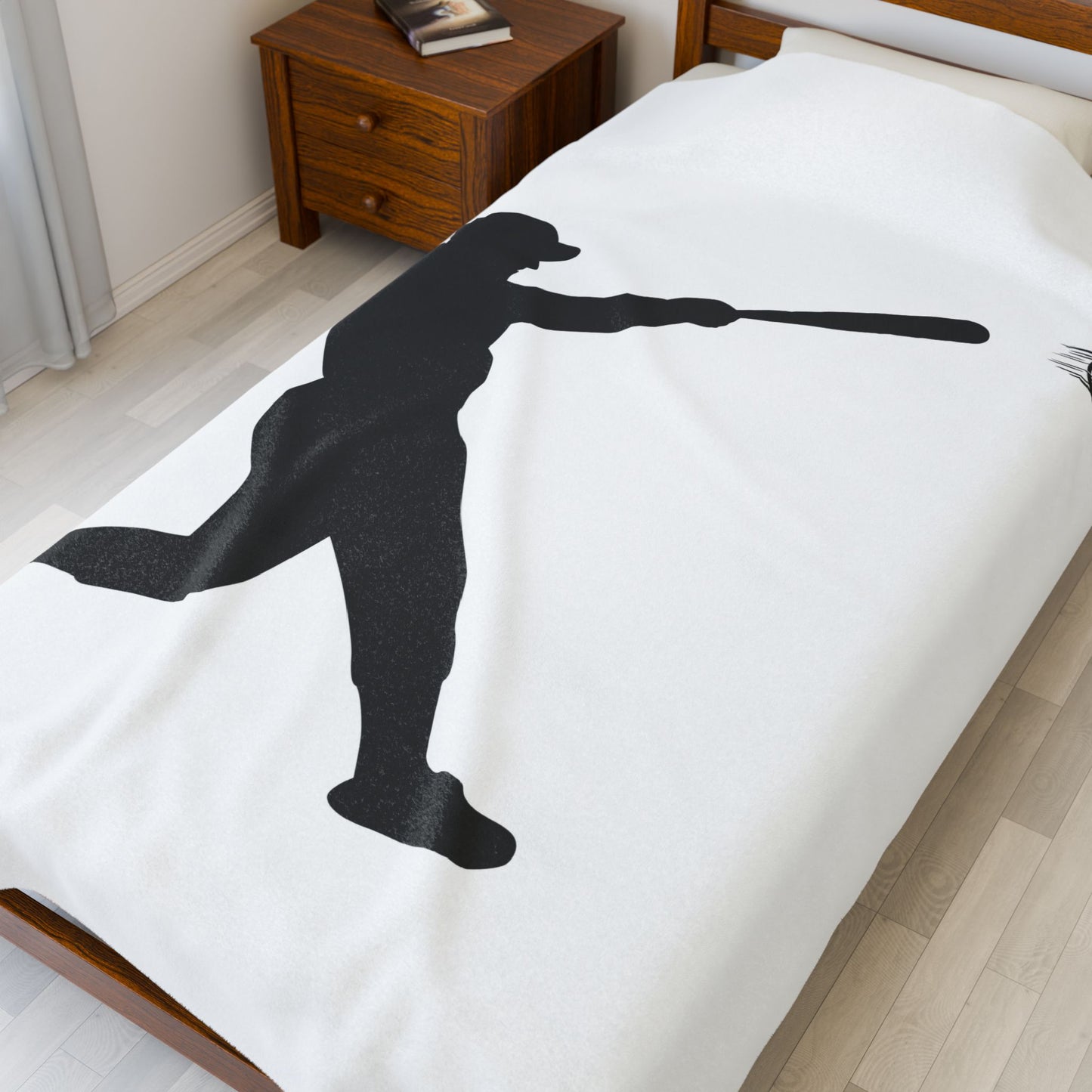 Baseball Velveteen Plush Blanket, Cozy Sports Throw, Soft Blanket for Fans, Great Gift for Baseball Lovers, Home Decor