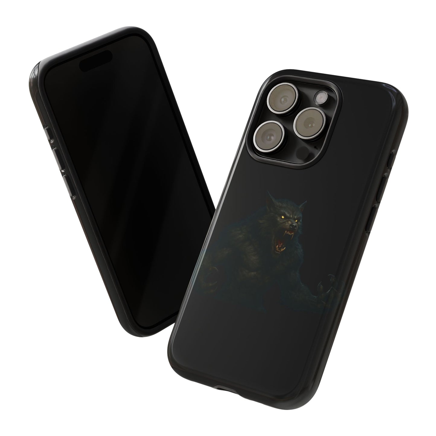 Werewolf Phone Case, Tough Cases, Black Panther Design, Gift for Animal Lovers, Phone Accessories, Fierce Phone Protection