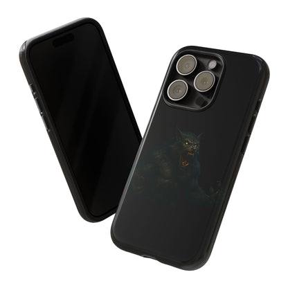 Werewolf Phone Case, Tough Cases, Black Panther Design, Gift for Animal Lovers, Phone Accessories, Fierce Phone Protection