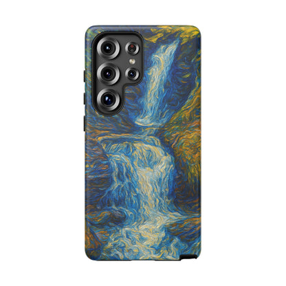 Artistic Phone Case - Waterfall Design, Unique Gift, Phone Accessory, Nature Lover, Original Artwork