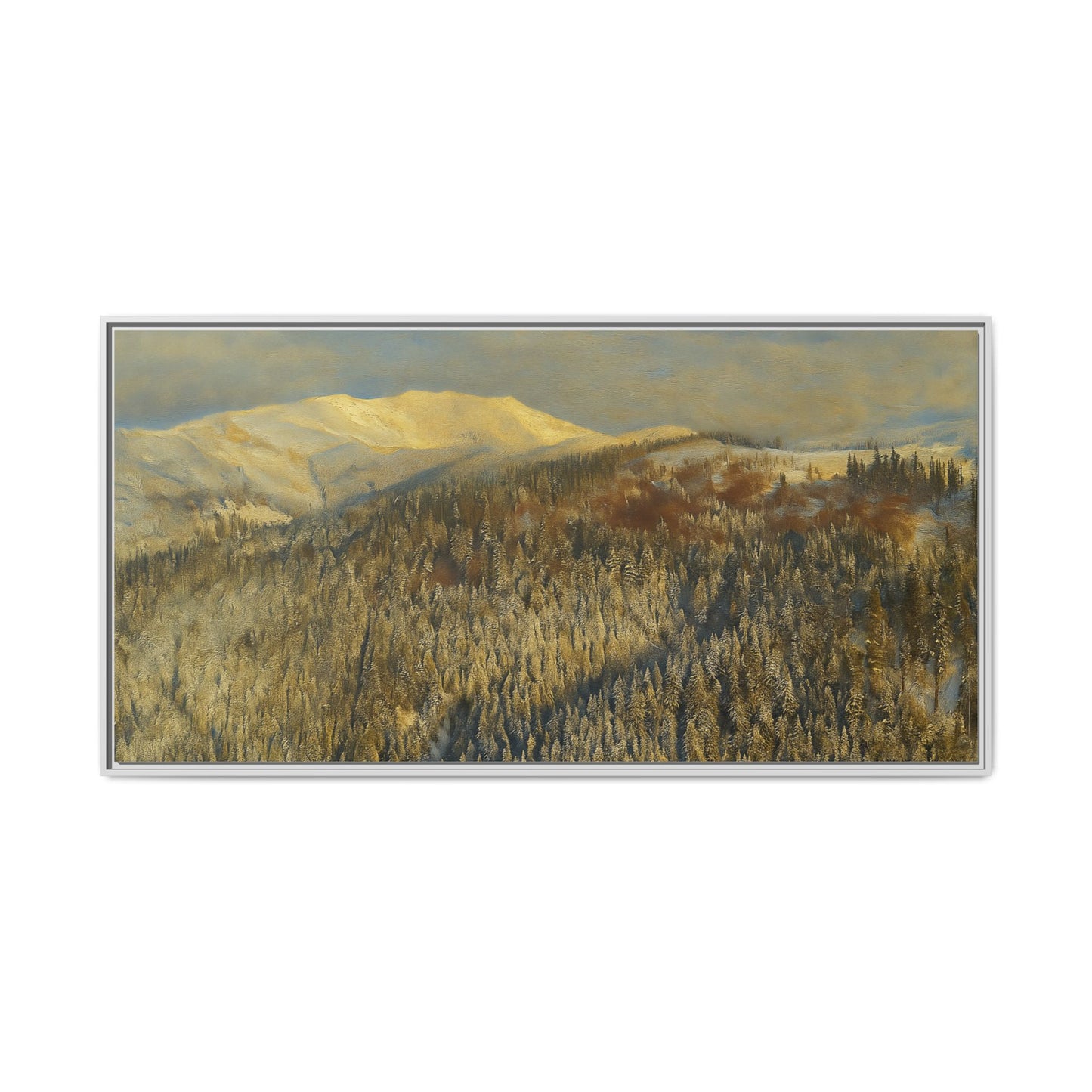 Framed Mountain Canvas Art, Perfect for Home Decor, Nature Wall Art, Gift for Nature Lovers, Cozy Atmosphere