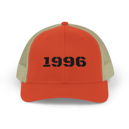 Vintage 1996 Snapback Trucker Cap, Retro Hat, Birthday Gift, Cool Dad Cap, Summer Accessory, Casual Streetwear