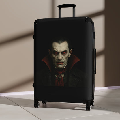 Spooky Vampire Luggage, Halloween Travel Bag, Dracula Suitcase, Gothic Carry-On, Horror Trip Gear