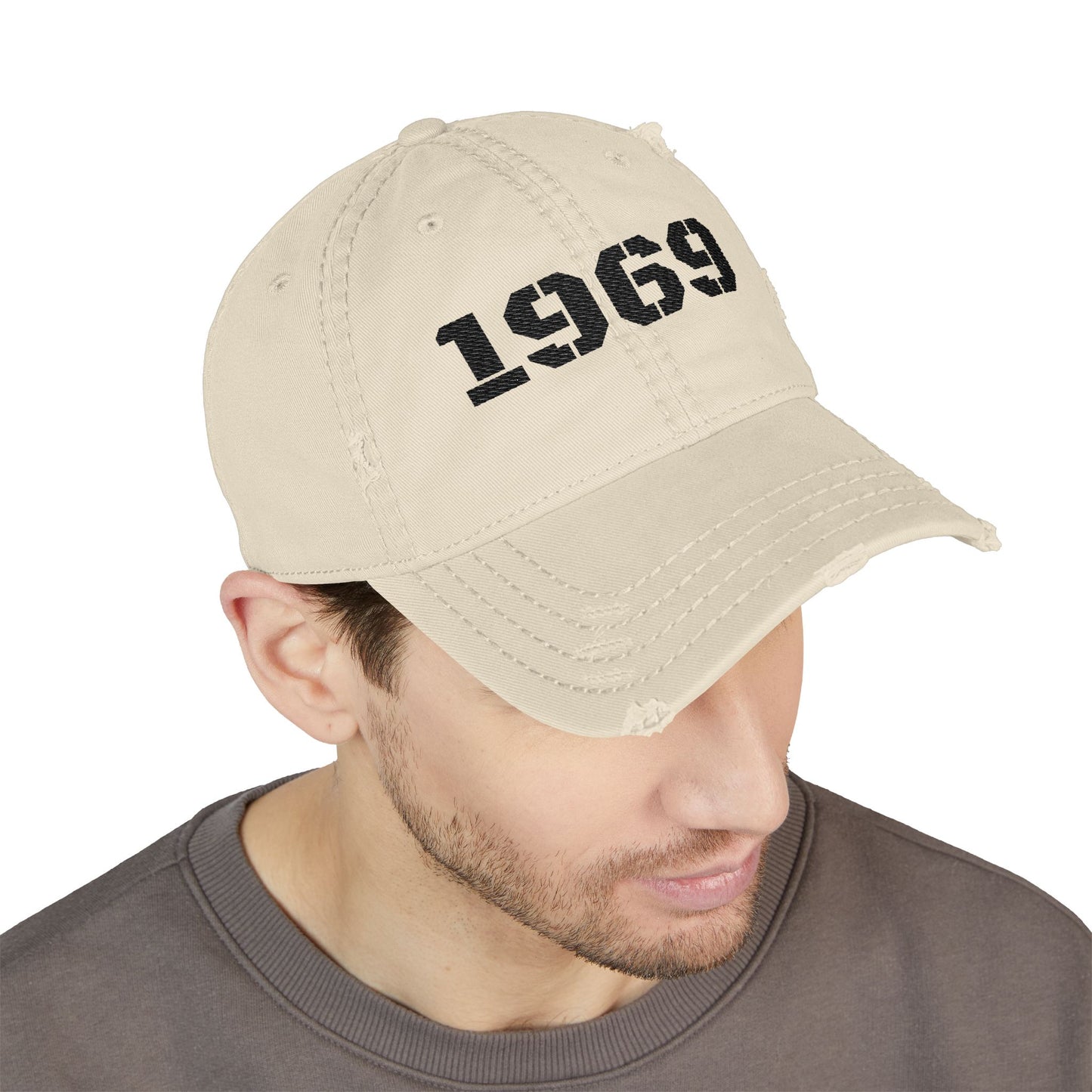 Vintage Distressed Dad Hat | 1969 Embroidered Cap for Casual Style, Birthday Gift, Father's Day, Everyday Wear