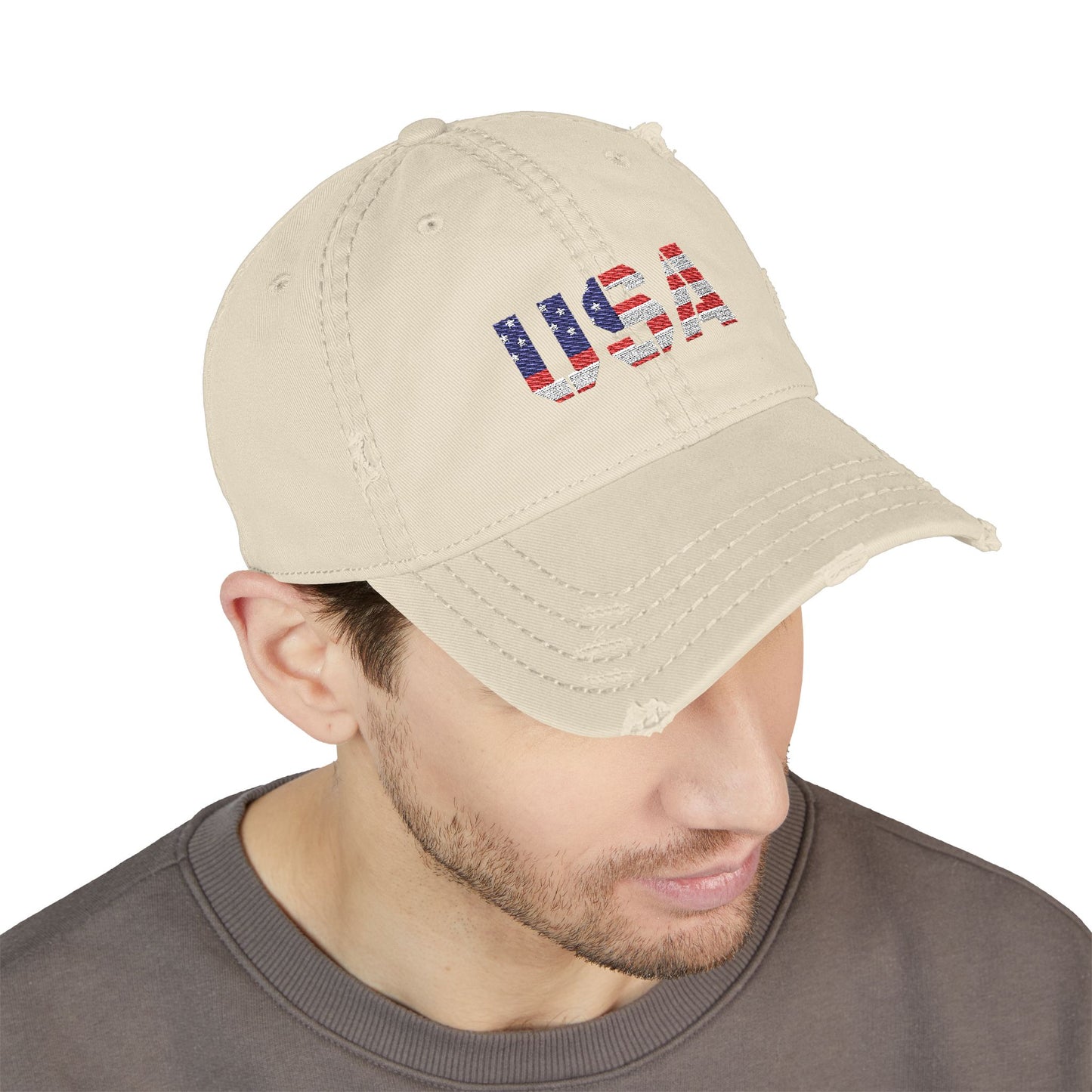 Dad Hat - Distressed USA Patriotic Baseball Cap