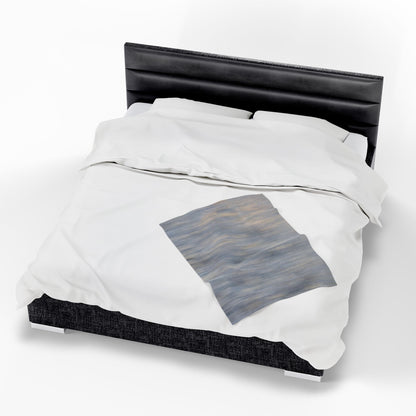 Cozy Velveteen Plush Blanket - Soft Textured Throw for Relaxation & Comfort