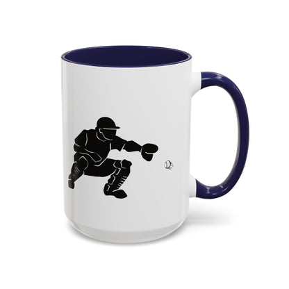 Baseball Catcher Coffee Mug, Sports Gift for Coaches, Black Accent Mug for Fans, Perfect for Birthdays & Celebrations, Unique Cup